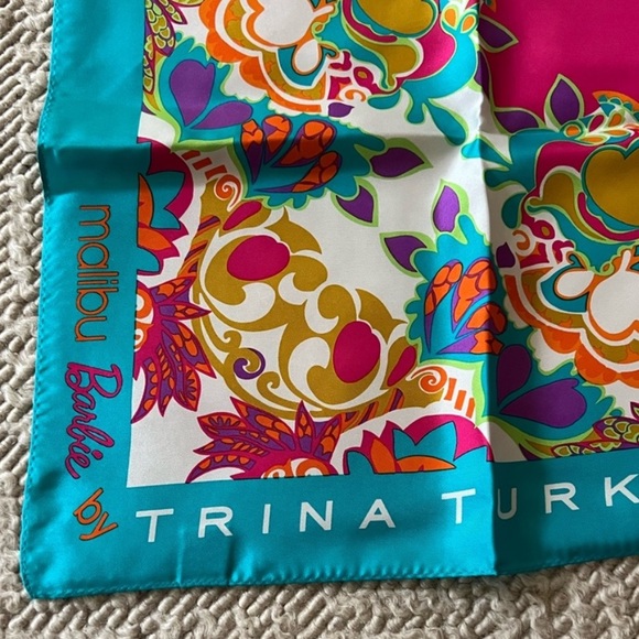 NWT Trina Turk Malibu Barbie Silk Scarf - Picture 5 of 8